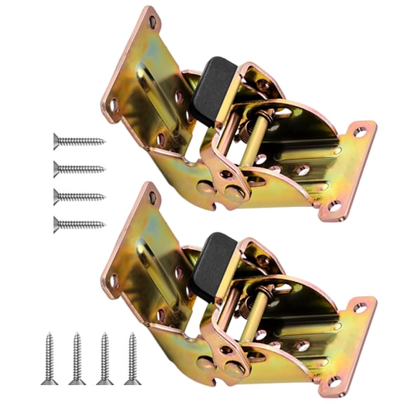2Pieces Sturdy Iron Folding Hinges Home Accessory for Table Legs and Cabinet Door Concealed Locking Folding Tables Use