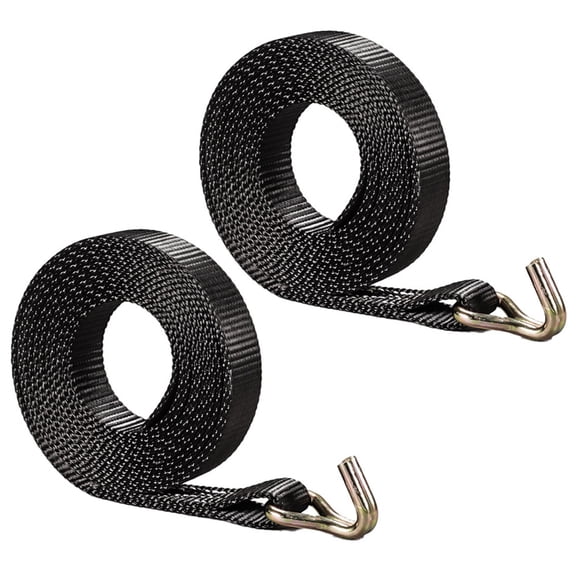 2Pieces Sturdy Thick Ratchets Cargo Straps Portable and Abrasion Accessory for Freights and Luggage Binding