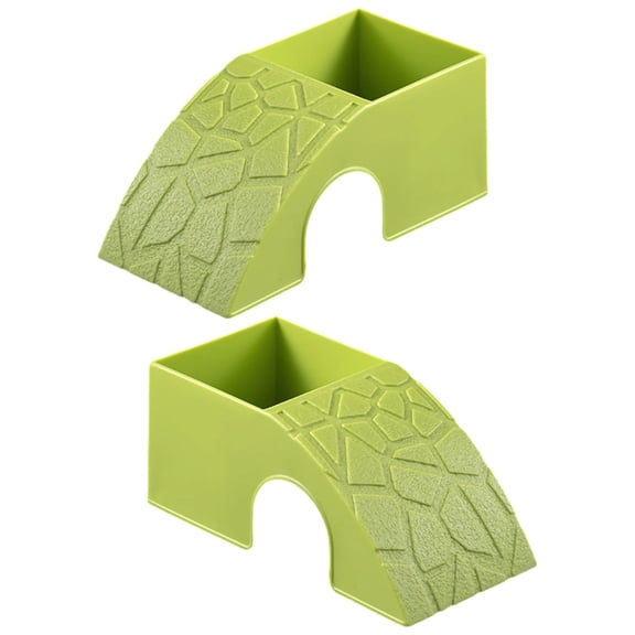 2Pieces Terrarium Decoration Basking Cave House for Pet Reptiles Shelter Rest Place For Lizards And Turtles Climbing