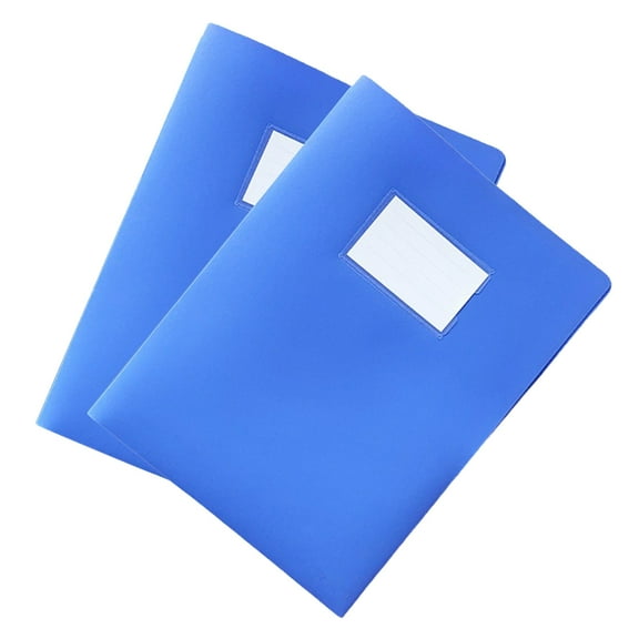 2Pieces Two Pocket Folder Letter Size Paper Folder with Clear Label Window, File Folder for Store File Document