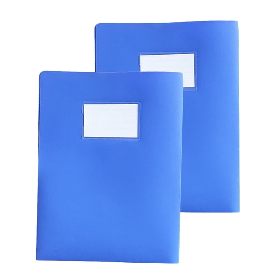 2Pieces Two Pocket Folder Letter Size Paper Folder with Clear Label Window, File Folder for Store File Document