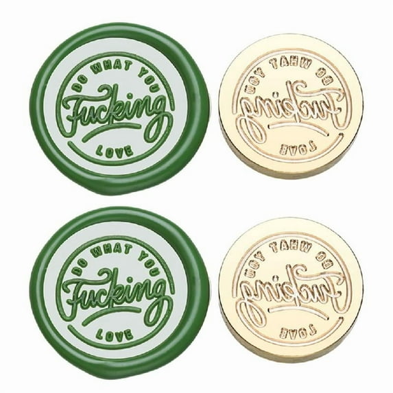 2Pieces Vintage Sealing Stamp Head Embossed Sealing Stamp Replacements
