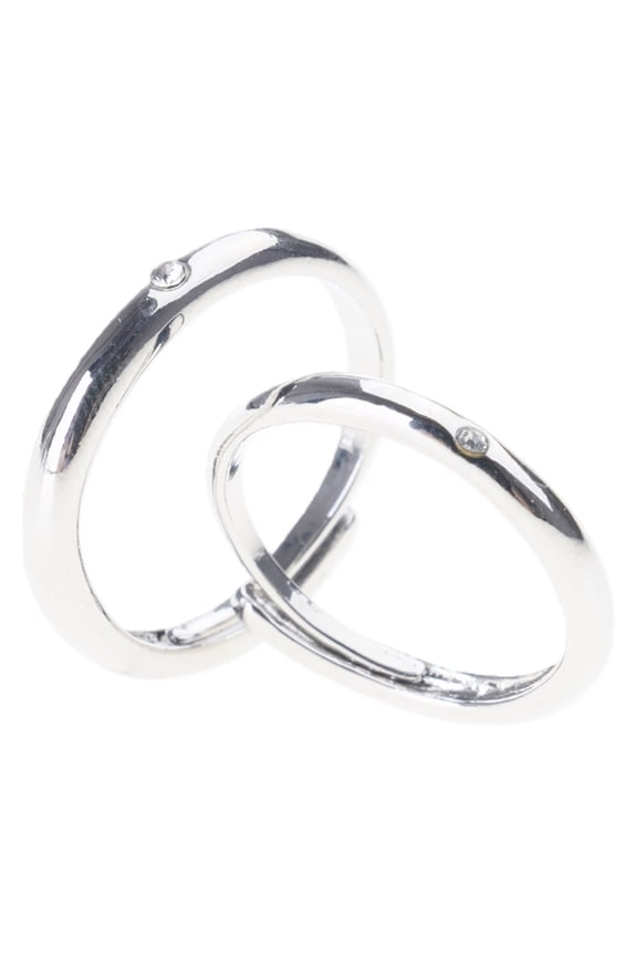 2Pieces/set Personalize Anniversary Wedding Props Couple Rings for Women Men Promise Engagement Wedding Set