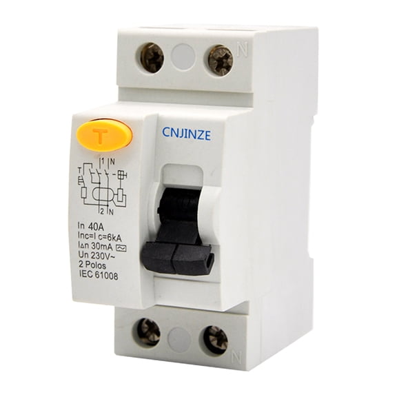 2Pin 30mA Din Rails Earth Leakage Current Breaker Safety Switches Replacement Residual Current Circuits Breaker Enduring