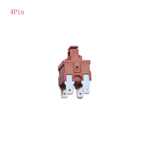 2Pin 4Pin Power Switch Push Button KAN-L5 Switch 7.5A 250V AC  15A 125V AC Water Heater Vacuum Cleaner Self-locking Power Switch