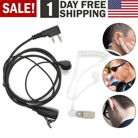 2Pin Earpiece Mic Headset For BAOFENG UV-5R UV-82 BF-F8HP BF-666S BF-888S Radio