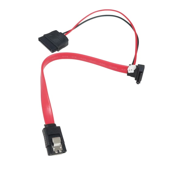 2Pin Female to SATA Power 90 Degree  Data Cable for Computer PC Mini Chassiss Host Case ITX Motherboard SSD HDD Hard Disk