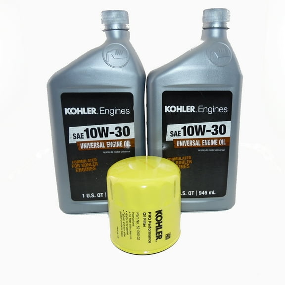 (2Pk) 10W30 Kohler Engine Oil & (1Pk) Kohler 52 050 02-S1 Oil Fliter