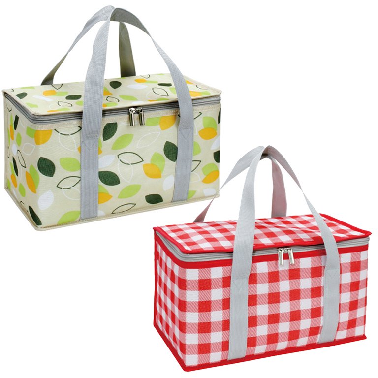 2Pk Insulated Reusable Grocery Bags, Collapsible Cooler Bag for
