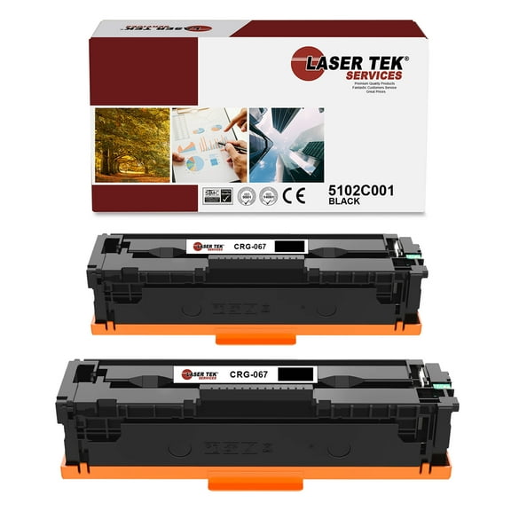2Pk LTS 067 Black Compatible for Canon LBP633Cdw Toner Cartridge