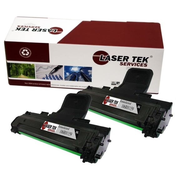2Pk LTS 106R01159 Black Compatible for Xerox Phaser 3117 3122 3124 Toner
