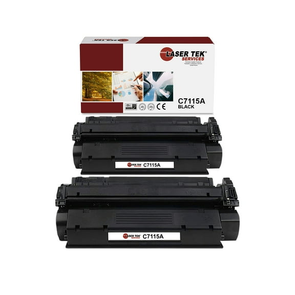 2Pk LTS 15A C7115A Black Compatible for HP LaserJet 1200 1200n 1200se Toner