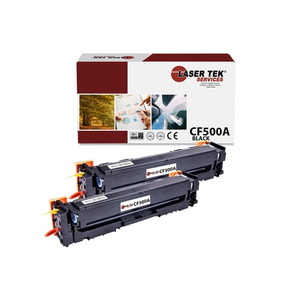 2Pk LTS 202A CF500A Black Compatible for HP LaserJet Pro MFP M280nw M254dw Toner