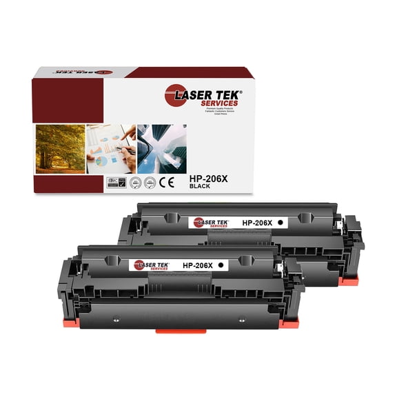 2Pk LTS 206X Black Compatible with HP LaserJet M255dw M282 Toner Cartridge