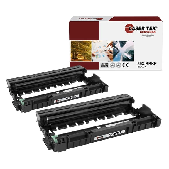 2Pk LTS 593-BBKE Compatible for Dell E310dw E514dw Drum Unit