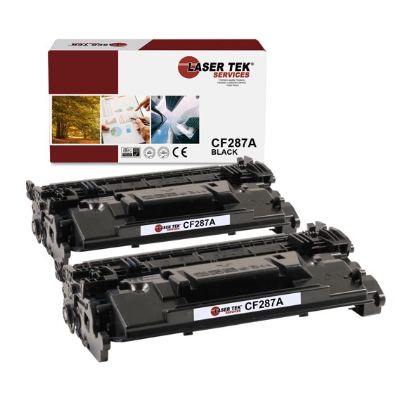 2Pk LTS 87A CF287A Black Compatible for HP LaserJet M506 M506n M506x Toner