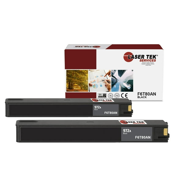 2Pk LTS 972A F6T80AN Black HY Compatible for HP PageWide Pro 352dw 377dw Ink