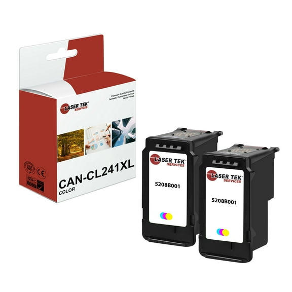 2Pk LTS CL241XL Tri-Color HY Compatible with Canon Pixma MG 2120 Ink Cartridge