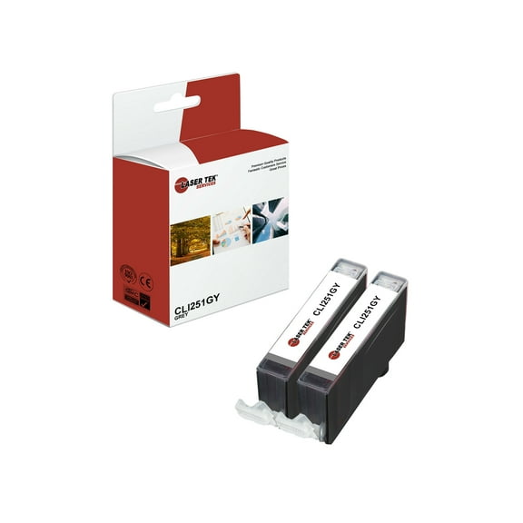 2Pk LTS CLI251GY Grey HY Compatible for Canon Pixma MX922 MG5420, IP7220 Ink