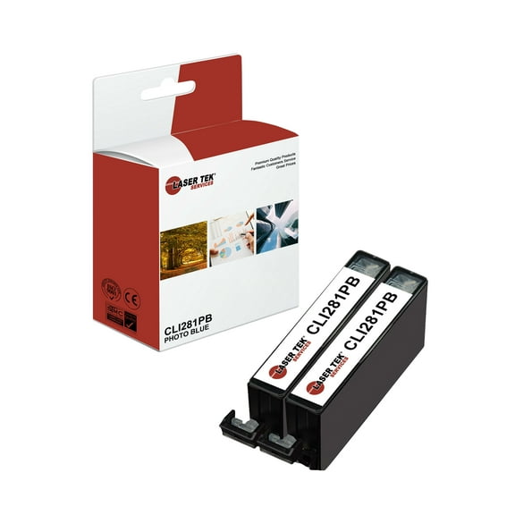 2Pk LTS CLI281PB Photo Blue HY Compatible for Canon Pixma TR7520 TR8520 Ink