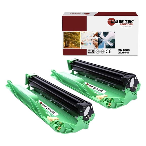 2Pk LTS DR-1060 Black Compatible for Brother HL1110 1110E, MFC1810 Drum Unit