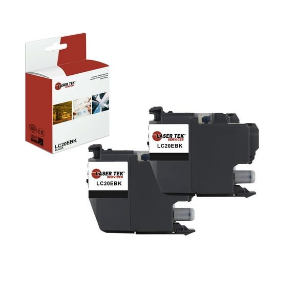 2Pk LTS LC-20E Black HY Compatible for Brother MFCJ5920DW J985DW Ink Cartridge