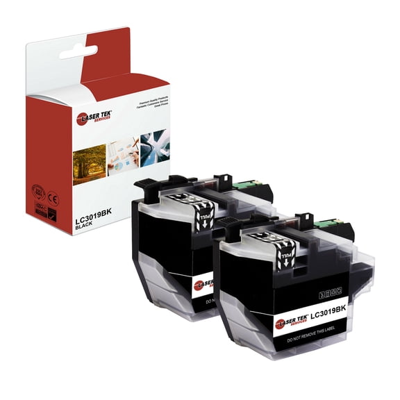 2Pk LTS LC-3019 Black HY Compatible for Brother MFCJ5330DW J6530DW Ink Cartridge