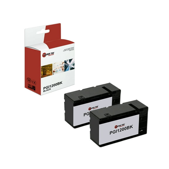 2Pk LTS PGI1200BK Black HY Compatible for Canon Maxify MB2020 MB2050 Ink