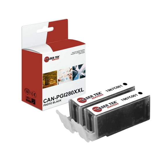 2Pk LTS PGI280XXL Pigment Black Super HY Compatible with Canon Pixma TR7520 Ink