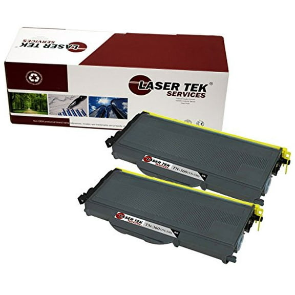 2Pk LTS TN-360 Black Compatible for Brother HL2140 2150, MFC7320 Toner Cartridge