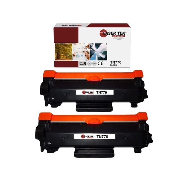 2Pk LTS TN-770 Black Extra HY Compatible for Brother MFCL2750DW L2750DWXL Toner