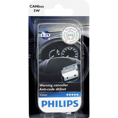 2Pk - Philips 5W CANBus Warning Canceller for 194 LED bulb
