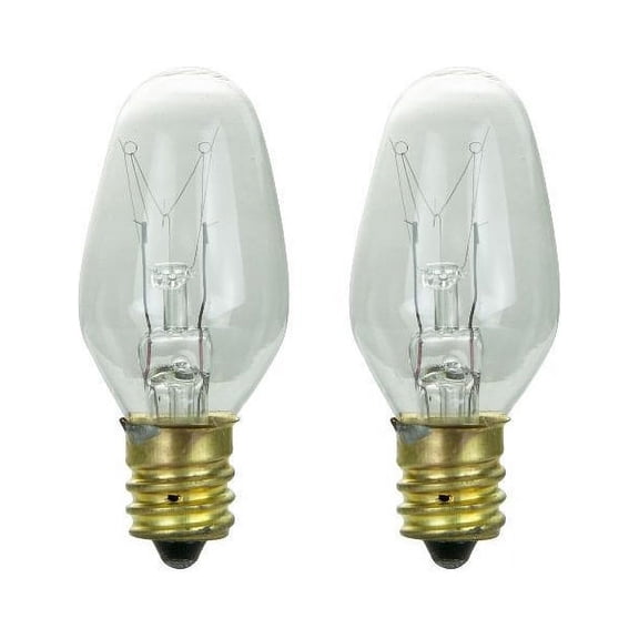 2Pk - SUNLITE 7w C7 CD2 120v Candelabra Base Clear