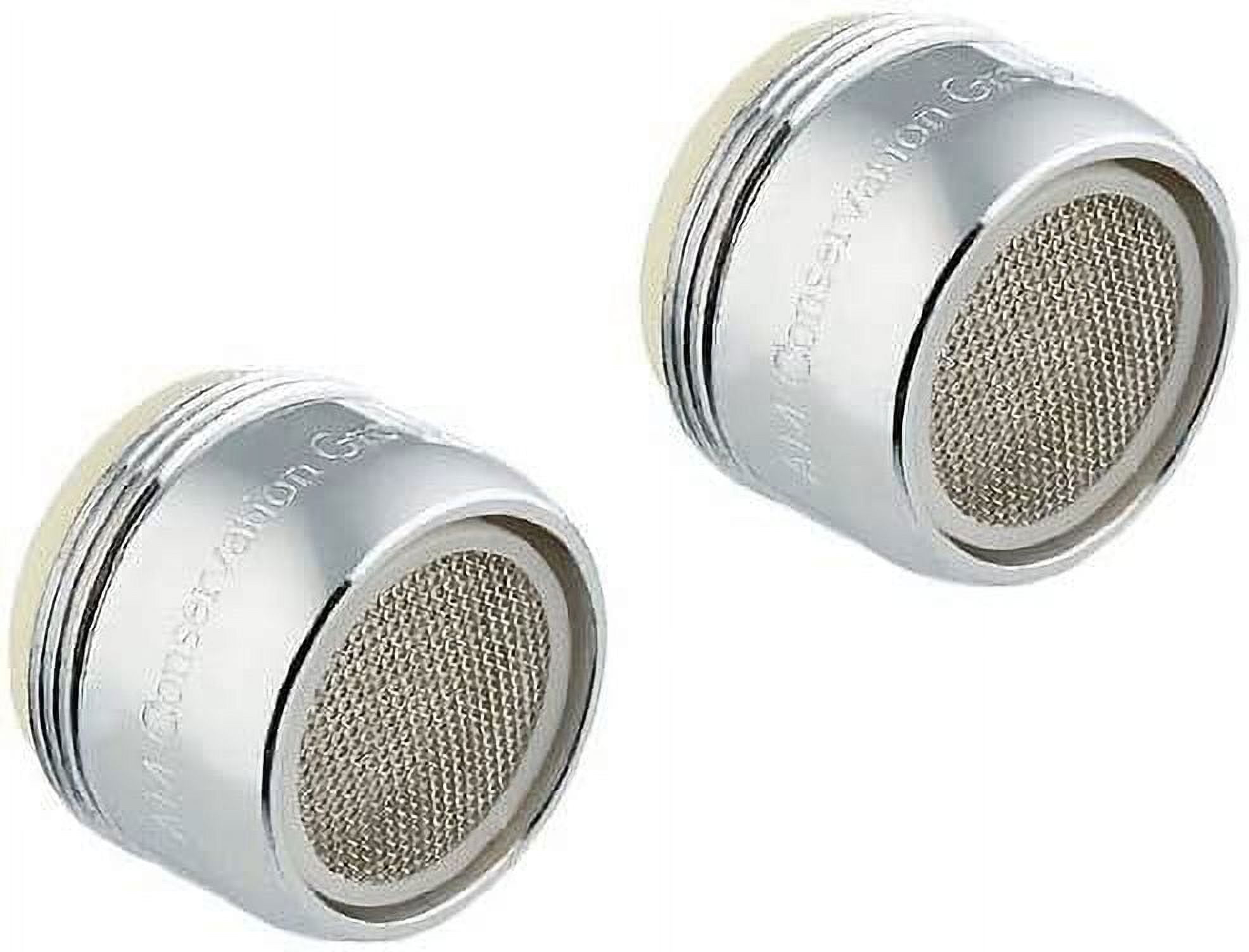 Chrome Dual Thread Water-Saving Faucet Aerator, 2-Pack