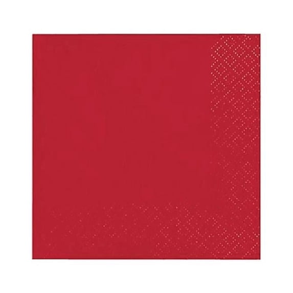 2Ply Beverage Napkin, Classic Red - 40 Count