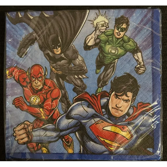 2Ply Dc Justice League Beverage Napkins 16Ct