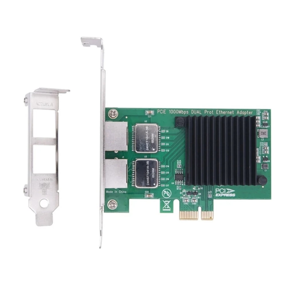 2Port Nic PCIE X1 Gigabit Ethernet Networking Card for I350-T2 1000Mbps ...