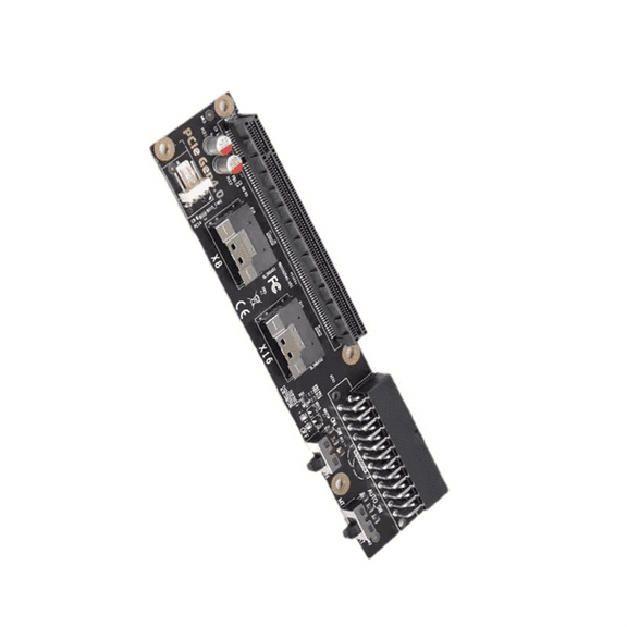 2Port SlimSAS External Card PCIe4.0 X16 Laptop to External Video Graphics Card PCIe4.0 X16 to SlimSAS 8654 PC Adapter,1 * graphics card