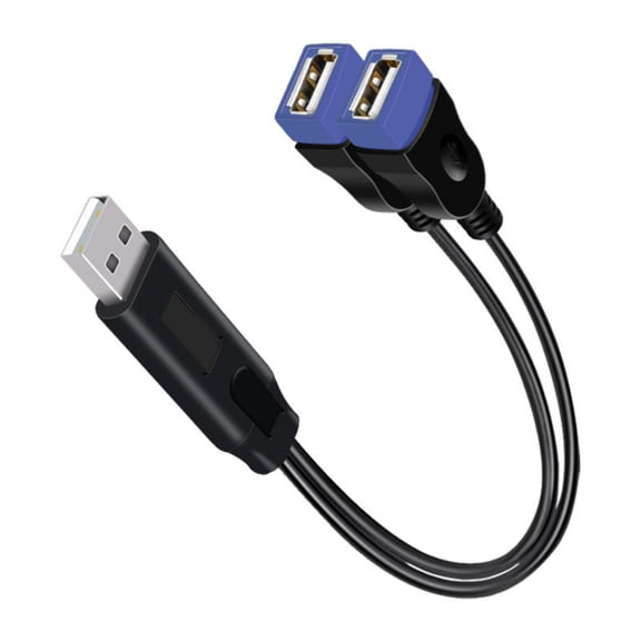 USB Male to Double USB Female Splitter Cable for Laptop Car Tablet Charging for Laptop Keyboard Data Transfer