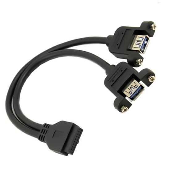 2Port USB3.0 Female To Motherboards 20pin Header With Panel Mounting Wire