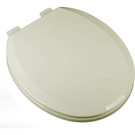 2Q1R7-01 Premium Slow Close Plastic Toilet Seat with Vari-Adjust Release ‘N’ Clean Lok-Down Hinge, Round, Bone