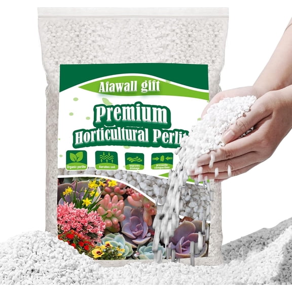 2QT Perlite for Plants Organic Perlite Horticultural Soil Amendment for Indoor & Outdoor Container Plants and Enhanced Drainage Enhanced Growth, Promote Root Growth and Soil Health