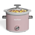 thumbnail image 1 of 2QT Small Slow Cooker with Removable Ceramic Pot, 3 Heating Settings, Dishwasher-Safe Glass Lid, Pink, 1 of 10