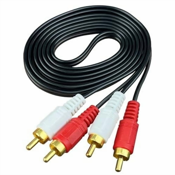 2RCA to 2RCA Cable, 2 RCA Male to 2 RCA Male Stereo Audio Cable, RCA Audio Cable for Car Audio Video Cord, Hi-Fi Systems, Amplifiers, Speakers, Home Theater, HDTV, Gaming Consoles, 4.6ft