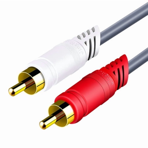 2RCA Audio Cable, 2 2RCA Male to 2RCA Male Stereo Sound Cord for Home Theater and HiFi Systems