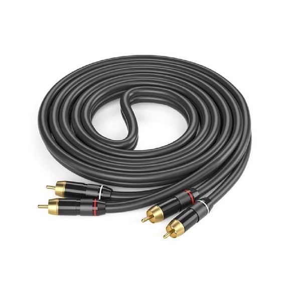 2RCA Cable Wire Line with Gold Plated Connectors for Amplifiers and HDTVs Box