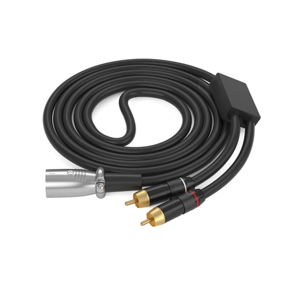 2RCA to 3Pin Cable 2RCA Male to 3Pin Male Cable Sound Cable Interconnection Cable Adapter for Amplifiers Mixers Microphones