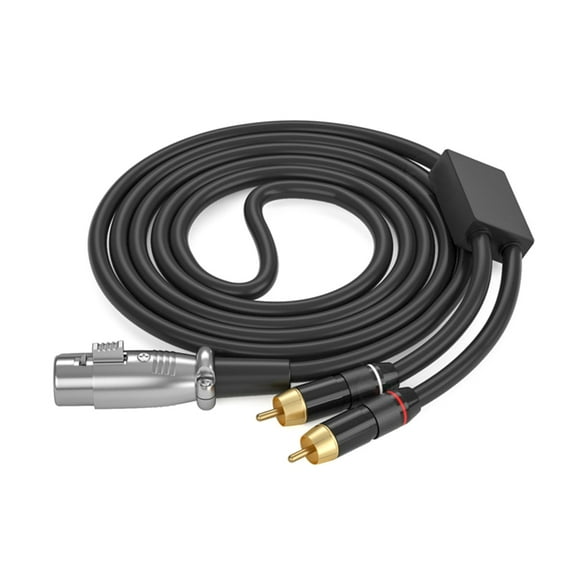 2RCA to 3Pin Unbalanced Interconnection Cable 2RCA to 3Pin Male/Female Cable