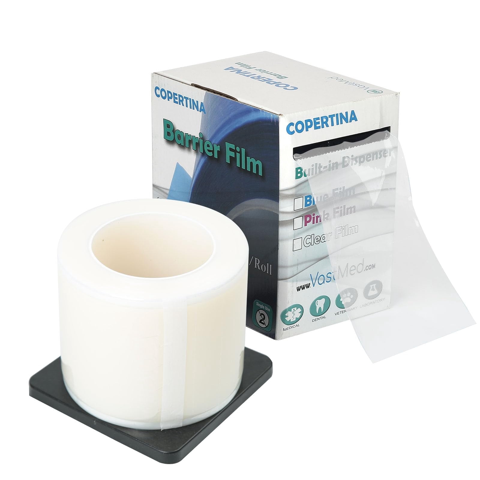 Dental Barrier Film Roll, 4 x 6 in, 2400 Sheets – Clear