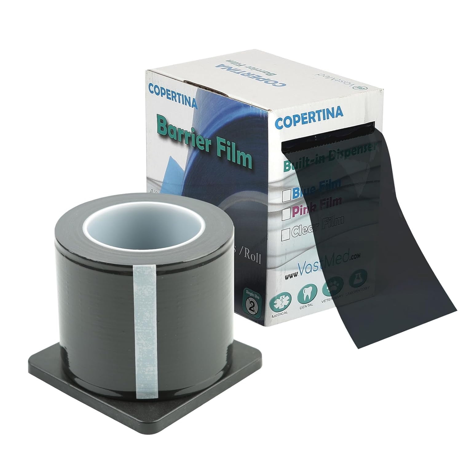 Dental Barrier Film Roll, 4 x 6 in, 2400 Sheets – Black